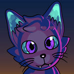 ambiguous_form ambiguous_gender blinking cute_fangs fangs fur fur_tuft gradient_background head_tuft inner_ear_fluff looking_at_viewer purple_body purple_eyes purple_fur purple_sclera rim_light simple_background smile solo teal_eyes teeth tuft whiskers naxylos moon_sugar_(naxylos) felid feline mammal 1:1 2021 3d_(artwork) 3d_animation absurd_res animated cel_shading digital_media_(artwork) headshot_portrait hi_res loop no_sound portrait shaded short_playtime webm