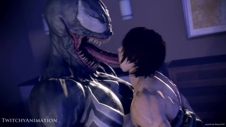 asphyxiation bedroom big_breasts black_body black_skin bouncing_breasts breasts choking corruption dominant dominant_female dominant_humanoid duo extreme_french_kiss fangs female french_kissing gagging human_on_humanoid interspecies kissing larger_dom larger_female larger_humanoid lifting long_tongue male male/female moan muscular muscular_female muscular_male not_furry nude open_mouth oral oral_only sex sharp_teeth size_difference smaller_human smaller_male submissive submissive_human submissive_male teeth teratophilia tongue tongue_out white_eyes twitchyanimation marvel she-venom venom_(marvel) alien human humanoid mammal monster monstrous_humanoid 16:9 3d_(artwork) 3d_animation animated digital_media_(artwork) hi_res high_framerate short_playtime sound video widescreen