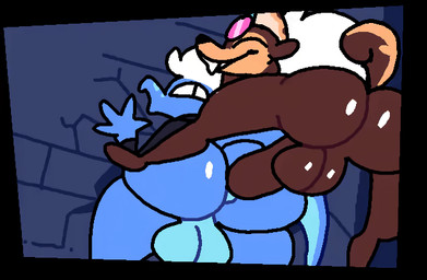 against_surface against_wall anal anal_penetration anthro anthro_on_anthro anthro_penetrated anthro_penetrating anthro_penetrating_anthro balls big_balls big_butt big_penis biped blue_body blue_scales bouncing_balls bouncing_butt brown_body brown_fur butt cracked_wall duo from_behind_position fur genitals hair looking_pleasured male male/male male_penetrated male_penetrating male_penetrating_anthro male_penetrating_male penetration penile penile_penetration penis penis_in_ass rear_view scales sex simple_background standing step_position tail teeth thick_thighs thrusting wall_(structure) white_hair superiorfox blitz_(aethermagnus) max_(aethermagnus) canid canine canis domestic_dog mammal scalie 2023 2d_animation animated colored digital_media_(artwork) flat_colors loop