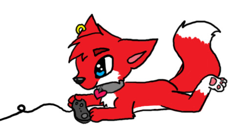 anthro blue_eyes collar controller dipstick_tail ear_piercing feet fur game_controller hair heart_symbol hindpaw holding_controller holding_object looking_forward lying male markings on_front pawpads paws piercing red_body red_fur red_hair simple_background solo tail tail_markings white_background wire kaluna haloian_(fursona) canid canine fox mammal 2011 low_res