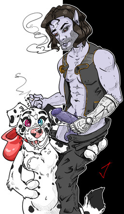 after_sex anthro balls bodily_fluids breasts cum cum_on_face cybernetics duo erection female genital_fluids genitals heterochromia humanoid_on_anthro interspecies machine male male/female orgasm penis sex vein veiny_penis jambalayathepit dottipink canid canine canis cyborg dalmatian domestic_dog humanoid mammal vampire hi_res