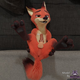 3_toes 4_fingers animal_genitalia animal_penis anthro anus ass_up balls barefoot bed bedroom_eyes biped black_nose black_pawpads bodily_fluids brown_body brown_fur canine_genitalia countershading cum cum_on_self feet fingers fur furniture genital_fluids genitals gloves_(marking) green_eyes half-closed_eyes high-angle_view hindpaw knot knotted_penis looking_at_viewer lying male markings multicolored_body multicolored_fur narrowed_eyes nude on_back on_model open_mouth orange_body orange_fur pawpads paws penis presenting presenting_anus seductive smile soles solo spread_legs spreading tan_body tan_fur text toes rasterraccoon disney zootopia nick_wilde canid canine fox mammal red_fox true_fox 1:1 3d_(artwork) absurd_res blender_(artwork) blender_cycles_(artwork) digital_media_(artwork) english_text hi_res huge_filesize watermark