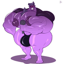 big_muscles big_nipples big_pecs electronics hair huge_muscles huge_nipples huge_pecs huge_thighs hyper hyper_muscles hyper_pecs male microphone muscular muscular_humanoid muscular_male nipples not_furry pecs purple_body purple_skin simple_background solo standing thick_thighs white_background bobthetanuki friday_night_funkin' daddy_dearest_(fnf) demon demon_humanoid humanoid