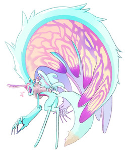 ambiguous_gender anthro antlers big_ears biped bipedal_feral black_sclera blush blush_lines blush_stickers bodily_fluids bolt_emanata chest_tuft colored_nails countershade_torso countershading digitigrade dipstick_tail duo emanata embarrassed eyes_closed feral fingernails flower flower_emanata fluffy fluffy_tail fur head_wings horn hug huge_wings hugging_another hugging_from_behind leaning leaning_forward looking_at_another looking_back looking_back_at_another markings mouthless multicolored_body multicolored_eyes multicolored_fur nails neck_tuft notched_ear orange_body orange_fur pink_eyes plant pupils purple_fingernails purple_nails semi-anthro simple_background size_difference surprise_hug surprised sweat sweatdrop tail tail_markings tan_body tan_fur teal_body teal_eyes teal_fur three-quarter_view tuft unusual_wing_placement white_background wings y_l_j_n kirby_(series) kirby_and_the_forgotten_land nintendo elfilin fecto_elfilis alien chinchilla chinchillid mammal rodent starling_(kirby) 2023 digital_drawing_(artwork) digital_media_(artwork) full-length_portrait hi_res japanese_description portrait male_(lore)