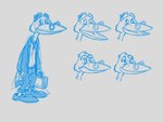 anthro biped bolo_tie bottomwear briefcase clothing eyewear glasses multiple_poses pants pose shirt simple_background solo topwear hubie360 brok_the_investigator cowcat_games dr._gherkin avian bird stork 2018 4:3 absurd_res hi_res official_art sketch