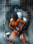 abs anthro biceps big_muscles duo female from_behind_position fur grey_stripes hair human_on_anthro inside interspecies male male/female muscular muscular_male nude pecs sex shower soap stripes water wet thrasian dazen_(character) felid human mammal pantherine tiger 2011 2013