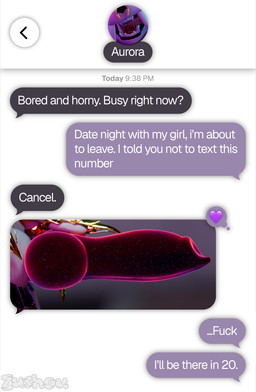 animal_genitalia animal_penis anthro bodily_fluids canine_genitalia canine_penis cheat cosmic_penis genitals gynomorph infidelity intersex knot open_mouth penis pubes saliva saliva_on_tongue saliva_string sexting sheath solo texting zushou alberarts_(modeler) aurora_(zushou) hyena hyenid_(species) mammal 3d_(artwork) absurd_res blender_(artwork) digital_media_(artwork) hi_res icon watermark