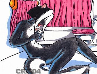 anthro bath bathroom biped breasts countershading female holding_breast licking licking_own_nipple nipple_fetish nipple_lick nipple_play nipples nude open_mouth self_lick sitting solo tail toilet tongue tongue_out water dragonrage sara_(dragonrage) mammal mephitid skunk