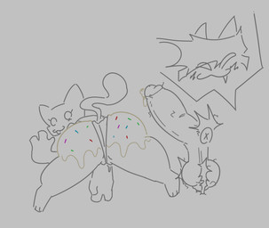 balls big_balls big_penis blush blush_lines bodily_fluids body_hair cat_tail disembodied_penis duo eyelashes fangs female food food_fetish food_on_body food_on_butt food_play genital_fluids genitals hair hairy_balls icing_on_body looking_back male male/female owo penis precum pubes pubes_under_foreskin sprinkles sprinkles_on_butt stray_pubes tail teeth vaginal poundfulpanda nyan_cat_(copyright) nyan_cat domestic_cat felid feline felis humanoid mammal meme sketch
