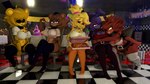 2penkiy 3d_(artwork) animatronic anthro avian balloon bear belt big_breasts bird blue_eyes bonnie_(cally3d) bonnie_(fnaf) breasts canid canine checkered checkered_floor chica_(cally3d) chica_(fnaf) chicken clothed clothing container digital_media_(artwork) eye_patch eyewear female five_nights_at_freddy's food fox foxy_(cally3d) foxy_(fnaf) freddy_(fnaf) fredina's_nightclub fredina_(cally3d) galliform gallus_(genus) golden_freddy_(fnaf) golden_fredina_(cally3d) group hat headgear headwear hi_res inflatable lagomorph legwear leporid machine mammal party_hat phasianid pizza pizza_box pupils rabbit robot scottgames slit_pupils thigh_highs top_hat yellow_eyes