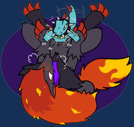 3_fingers 3_toes 4_fingers anthro anthro_on_feral bestiality big_claws black_collar blonde_hair blue_body blue_penis blue_tongue blush blushing_profusely bodily_fluids breath claws clitoris collar duo feet female female_penetrated feral fingers forked_tongue from_front_position fur fur_tuft genital_fluids genitals grey_body grey_fur hair kerchief larger_female larger_penetrated lying male male/female male_penetrating male_penetrating_female motion_lines multicolored_body multicolored_fur nude_anthro on_back orange_hair orange_inner_ear penetration penis plap pointy_ears prick_ears purple_kerchief red_body red_claws red_hair red_scales scales sex simple_background size_difference smaller_male snout spiked_collar spikes tail tail_motion tailwag teeth toes tongue tuft two_tone_body two_tone_fur vaginal vaginal_fluids vaginal_penetration vulva wrist_grab trout_(artist) nintendo pokemon tototrout generation_2_pokemon generation_5_pokemon pokemon_(species) totodile zoroark alpha_channel hi_res