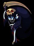 bite_mark bite_mark_on_neck black_hair bone dot_eyes fanged_bite_mark fanged_bite_mark_on_neck fangs female forked_tongue hair humanoid_pointy_ears long_hair mask melee_weapon not_furry pointy_ears polearm scythe simple_eyes skull skull_mask solo teeth tongue toony weapon discount-supervillain adventure_time cartoon_network marceline_abadeer demon demon_humanoid humanoid vampire hi_res