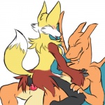 blush breasts canine charizard delphox dragon female fennec fox fur male nintendo orange_skin penetration penis pokémon scalie sex straight tongue tongue_out tybro vaginal vaginal_penetration video_games yellow_fur
Rating: Explicit
Score: 24
User: dark_yveltal
Date: November 04, 2013