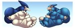 5_toes anthro balls barefoot butt duo feet foot_focus genitals humanoid_feet male male/male plantigrade smile soles toes wrinkled_feet wrinkles cyborg-steve konami yu-gi-oh! neo-spacian_aqua_dolphin neo-spacian_marine_dolphin alien cetacean dolphin duel_monster mammal marine oceanic_dolphin toothed_whale 2020 absurd_res hi_res