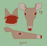 ambiguous_form ambiguous_gender brown_body brown_fur front_view fur green_background multiple_angles question_mark side_view simple_background snout solo tan_inner_ear dyyrlysh deer mammal 2025 aliasing aseprite_(artwork) digital_drawing_(artwork) digital_media_(artwork) flat_colors hi_res