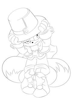 anthro dipstick_tail male markings multi_tail multicolored_tail solo tail tail_markings hyoumaru sega sonic_the_hedgehog_(series) miles_prower canid canine fox mammal 2016 hi_res monochrome source_request unavailable_at_source