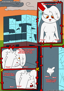 abandoned_building angry anthro boing breasts breath buckteeth building cloud comic_panel cracked_glass dialogue doll eyelashes eyes_closed female fur glass multicolored_eyes red_eyes red_inner_ear shattered_glass sigh sky skyscape solo speech_bubble stitch_(sewing) teeth text walking white_body white_fur yellow_eyes otakon_(artist) 2spot_studio bloody_bunny_(series) bloody_bunny animate_inanimate lagomorph leporid living_doll mammal rabbit absurd_res comic cover cover_art cover_page crossover digital_drawing_(artwork) digital_media_(artwork) english_text hi_res
