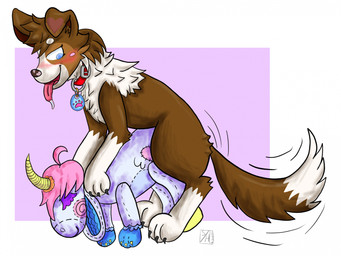 ambiguous_gender collar feral grinding masturbation plushie plushie_humping plushophilia red_collar solo sacrificialhound percival_(sacrificialhound) rhys_(sacrificialhound) border_collie canid canine canis collie domestic_dog herding_dog mammal pastoral_dog sheepdog hi_res