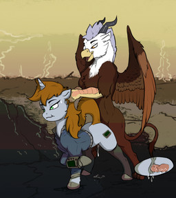 alternate_universe animal_genitalia animal_penis anthro anthro_on_feral anthro_penetrating anthro_penetrating_feral anus beak bestiality bodily_fluids clothing duo erection feathered_wings feathers female female_penetrated feral feral_penetrated from_behind_position fur genital_fluids genitals hair hooves horn male male/female male_on_feral male_penetrating male_penetrating_female nude open_mouth penetration penile penile_penetration penis penis_in_vagina pip-boy sex smile standing tail vaginal vaginal_penetration vulva wings zafara_(artist) fallout fallout_equestria hasbro microsoft my_little_pony mythology fan_character littlepip avian equid equine gryphon mammal mythological_avian mythological_creature mythological_equine unicorn 2025 digital_media_(artwork) hi_res