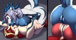 anthro anthro_on_anthro anus anus_peek big_breasts blonde_hair blue_eyes bodily_fluids breast_squish breasts breasts_frottage butt claws clitoral_hood countershade_border duo fangs female female/female female_on_bottom female_on_top french_kissing from_front_position fur gem genital_fluids genitals hair horn inner_ear_fluff interspecies kissing kissing_with_both_sets_of_lips lying mating_press multi_breast multicolored_body multicolored_fur multiple_angles nipples nipples_touching on_back on_bottom on_front on_top pawpads purple_eyes purple_hair pussy pussy_juice_string pussy_stacking raised_tail sex spread_legs spreading squish tail teeth toe_claws tongue tribadism tuft vaginal vaginal_fluids furball amione dame border_collie canid canine canis collie domestic_dog herding_dog kaisura kwuff mammal pastoral_dog sheepdog 2021 digital_media_(artwork) hi_res