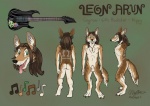 animal_genitalia anthro balls biped color_swatch electric_guitar fully_sheathed fur genitals green_eyes guitar hair long_hair male musical_instrument nude plucked_string_instrument sheath side_view simple_background solo string_instrument tail text tongue tongue_out turnaround marisama leon_arun canid canine canis coyote hybrid kangaroo macropod mammal marsupial character_name english_text flat_colors model_sheet