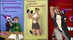 anthro black_sclera cheron dialogue duo ear_piercing growth hypnosis male male/male mind_control muscle_growth muscular nipples piercing profanity text nx-42 cougar crux felid feline mammal 16:9 4k absurd_res comic english_text hi_res widescreen