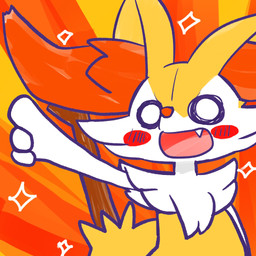 ambiguous_anthro ambiguous_gender anthro biped blush blush_stickers cute_fangs empty_eyes fangs gesture hand_gesture object_in_tail open_mouth open_smile pointing simple_background smile solo sparkles stick stick_in_tail tail teeth annyui0611 nintendo pokemon braixen canid generation_6_pokemon mammal pokemon_(species) 1:1 2024 bust_portrait digital_drawing_(artwork) digital_media_(artwork) hi_res japanese_description portrait translated_description
