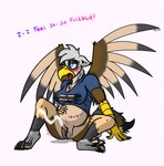 ahegao anthro aroused beak bodily_fluids breast_growth breasts brown_body brown_fur claws clothing cum dialogue dripping_wet drooling ejaculation feathers feet female fur gender_transformation genital_fluids grey_body grey_fur growth hand_on_belly human_to_anthro lactating looking_pleasured mid_transformation mtf_transformation pawpads paws pregnant pregnant_expansion saliva solo sound_effects species_transformation spread_wings talons tan_body tan_fur text toes torn_clothing transformation unwanted_ejaculation vaginal_fluids wings goldengryphon mythology jay_(goldengryphon) avian gryphon mythological_avian mythological_creature english_text hi_res