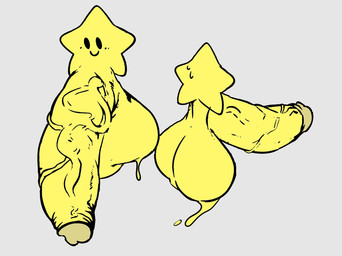 balls big_balls big_penis blush bodily_fluids clothing dripping duo erection facial_hair foreskin genital_fluids genitals half-erect hat headgear headwear huge_balls huge_penis humanoid_genitalia humanoid_penis hyper hyper_balls hyper_genitalia hyper_penis long_penis male mustache not_furry overalls penis precum precum_drip retracted_foreskin scrotum_flap small_but_hung smile solo sweat sweaty_balls sweaty_genitalia text thick_penis vein veiny_penis yellow_body cyanu third-party_edit mario_bros nintendo paper_mario paper_mario_(2000) twink_(mario) mammal star_sprite waddling_head 2022 colored digital_media_(artwork) english_text hi_res monochrome