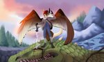 anthro hunter male melee_weapon solo sword weapon mythology desmond_(owl) avian bird dragon horned_owl mythological_creature mythological_scalie owl scalie true_owl absurd_res hi_res