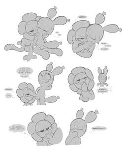 balloon balls bodily_fluids cum cum_in_mouth cum_inside dialogue duo fellatio flower genital_fluids genitals inflatable intimate male male/male oral orgasm penile penis penis_in_mouth plant sex text clockstops3am conditional_dnp stonerobjectum blushcrunch_studio dandy's_world dandy_(dandy's_world) looey_(dandy's_world) animate_inanimate balloon_creature elemental_creature flora_fauna flower_creature humanoid living_balloon living_inflatable toon_(dandy's_world) 2025 comic english_text greyscale hi_res monochrome