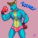 abs anthro male muscular muscular_anthro muscular_male simple_background solo angry_furret animal_crossing nintendo rooney_(animal_crossing) kangaroo macropod mammal marsupial 1:1 hi_res