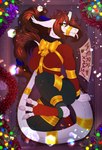 anthro bdsm blep bondage bound box christmas_tree container equis_universe female fluffy fur gift holidays kirinaes light merry_christmas paws plant ribbons solo tongue tongue_out tree sunny_way christmas shasehra_gaelehrion ki'rinaes digital_media_(artwork) hi_res