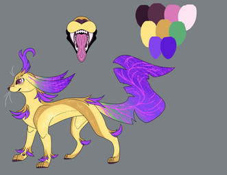 ambiguous_feral ambiguous_gender digitigrade feet feral fur hindpaw male paws purple_body purple_eyes purple_fur quadruped solo yellow_body yellow_fur anonymous_artist nintendo pokemon mars_(ven) eeveelution generation_4_pokemon leafeon pokemon_(species) absurd_res hi_res model_sheet male_(lore)
