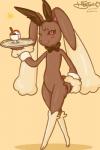 bunny_costume butt clothing costume dessert fake_ears fake_rabbit_ears female floppy_ears fluffy food ice_cream ironic_fake_ears long_ears solo xneostarx nintendo playboy pokemon generation_4_pokemon lagomorph lopunny mammal pokemon_(species) 2:3 absurd_res hi_res