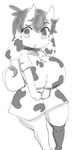 animal_print barefoot bell bell_collar big_breasts black_hair bovid_horn bovine_horn breasts clothing collar cow_ears cow_horn cow_print cow_print_topwear cowbell dress ear_piercing ear_tag eyebrows feet female floppy_ears hair horn huge_breasts legwear piercing print_clothing raised_eyebrow short_stack simple_background simple_eyes solo tail tail_tuft thick_thighs thigh_highs toony tuft mochikirb animal_humanoid bovid bovid_humanoid bovine bovine_humanoid cattle_humanoid horned_humanoid human humanoid mammal mammal_humanoid tailed_humanoid black_and_white hi_res monochrome