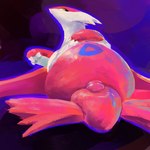 animal_genitalia cloaca female feral genitals horizontal_cloaca lying on_back puffy_cloaca solo kiophen nintendo pokemon generation_3_pokemon latias legendary_pokemon pokemon_(species) 1:1