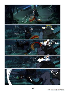 aircraft anthro biped duo fur gun helicopter holding_gun holding_object holding_ranged_weapon holding_weapon interrobang male open_mouth plant ranged_weapon tail vehicle weapon yawn peritian arno_(peritian) cato_(peritian) domestic_cat felid feline felis mammal siamese comic hi_res