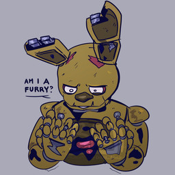 anthro dialogue fingers machine male question simple_background solo text blueji five_nights_at_freddy's five_nights_at_freddy's_3 scottgames springtrap_(fnaf) animatronic lagomorph leporid mammal rabbit robot robot_anthro 1:1 2025 bust_portrait digital_drawing_(artwork) digital_media_(artwork) english_text hi_res portrait watermark