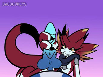 ambiguous_gender anthro bedroom_eyes blue_cum blue_penis bodily_fluids claws colored_cum cum cum_drip cum_on_face cum_on_penis cumshot dripping duo ejaculation erection eyes_closed fangs finger_claws first_person_view genital_fluids genitals handjob knot knotted_penis looking_at_genitalia looking_at_penis looking_at_viewer male male/male mouth_closed narrowed_eyes open_mouth penile penis seductive sex simple_background smile stroking_penis teeth throbbing throbbing_penis unusual_bodily_fluids unusual_cum unusual_genital_fluids b00b00keys bandai_namco digimon fan_character betelgammamon digimon_(species) humanoid kausgammamon animated credits long_playtime sound webm