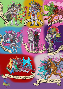 amputee antennae_(anatomy) anthro armwear bat_wings belly_tuft black_body black_fur blue_body blue_eyes bow_ribbon bracelet broken_horn brown_body brown_eyes brown_fur bulge carrying_another carrying_partner casual_nudity chest_tuft claws clothed clothing couples detailed_bulge digit_ring digitigrade disability ear_piercing ear_ring erection eyes_closed feathered_wings feathers finger_claws fire flaccid flying french_kissing fur fur_markings genitals green_body green_eyes grey_body group hair hand_holding hand_on_butt hand_on_chest hand_on_face hat headgear headwear heart_symbol holidays hooves horn insect_wings interspecies interspecies_romance jewelry kerchief kissing legwear looking_at_another lying magic male male/male markings married married_couple membrane_(anatomy) membranous_wings missing_leg multi_arm multi_eye multi_limb multicolored_body multicolored_fur necklace nipple_piercing nipples notched_ear notched_tail nude orange_body orange_eyes orange_fur orange_hair partially_clothed pattern_clothing pattern_underwear penis petals piercing pink_eyes plantigrade red_body red_eyes red_fur ring ring_piercing scar smile standing stockings tail tan_body tan_fur tenting text thong toe_claws tuft underwear underwear_down unguligrade unusual_anatomy wedding_ring whiskers white_body white_fur wing_claws wings yellow_eyes wispypie mythology valentine's_day robyn_crawford rudolph_gardiner simon_crawford steve_hayes welkin_(wispypie) arthropod bovid canid canine caprine dragon gargoyle goat humanoid imp insect mammal murid murine mythological_canine mythological_creature mythological_scalie rat rodent scalie unknown_species werecanid werecanine werecreature werewolf digital_drawing_(artwork) digital_media_(artwork) english_text hi_res