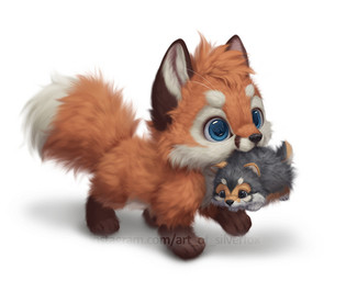 ambiguous_gender blue_eyes brown_body brown_fur cheek_tuft chibi countershading daww detailed_fur dipstick_ears dipstick_tail duo ear_markings facial_tuft feral fur gloves_(marking) grey_body grey_fur group head_tuft inner_ear_fluff leg_markings markings multicolored_ears multicolored_tail orange_body orange_fur quadruped realistic_lighting realistic_shading simple_background socks_(marking) tail tail_markings tuft whiskers white_background white_body white_fur white_tail_tip silverfox5213 big_nug lil_nug canid canine canis fox mammal red_fox true_fox wolf 2021 detailed digital_media_(artwork) digital_painting_(artwork) painting_(artwork)