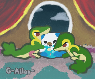 anus bodily_fluids cum cum_drip cum_in_vagina cum_inside cum_string dripping female genital_fluids group inside licking_cum male male/female masturbation sitting trio vaginal vaginal_fluids vaginal_masturbation x_anus g-allan- nintendo pokemon generation_5_pokemon oshawott pokemon_(species) snivy