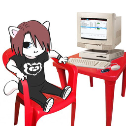 2000s_theme alternative_fashion ambiguous_gender brown_hair chair computer electronics emo furniture hair portable_music_player simple_background solo white_background cry_me_to_the_moon pxndx animal_humanoid cat_humanoid felid felid_humanoid feline feline_humanoid humanoid mammal mammal_humanoid 1:1 hi_res
