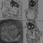 ambiguous_gender ambiguous_prey bloated digestion_noises duo female female_pred inside_stomach male male/female male_prey post_vore_weight_gain roll rumbling_stomach same_size_vore silly swallowing vore vorebelly weight_gain unknown_artist epic_games fortnite raven_team_leader ailurid mammal red_panda hi_res