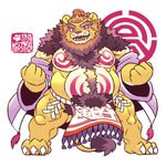 anthro belly kemono male moobs nipples overweight overweight_anthro overweight_male pubes solo sumo doggiemonkey sengoku_puzzle tanikaze_kajinosuke felid lion mammal pantherine 1:1 2018