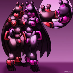 anthro breasts bulge drone dronesuit duo gynomorph intersex latex multi_nipple nipples wide_hips pullaskiart star_wars alien gungan 1:1 hi_res