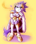 anthro big_breasts boots breasts cleavage clothed clothing female footwear forehead_gem gem hand_on_hip heart_symbol high_heeled_boots high_heels jewelry legwear leotard looking_at_viewer necklace purple_body shoes solo tail thigh_highs wide_hips yellow_eyes solratic sega sonic_the_hedgehog_(series) blaze_the_cat domestic_cat felid feline felis mammal 2024 hi_res signature