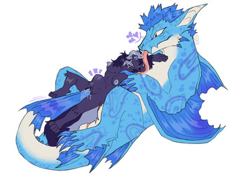 anthro anthro_on_feral bestiality bodily_fluids cum duo female female/female feral genital_fluids monster_form precum saliva sex size_difference tail tail_fetish tail_play tail_sex transftm that1opossum monsterhunter mythology edith aquatic aquatic_dragon dragon mammal mephitid monster mythological_creature mythological_scalie scalie skunk vale_(disambiguation) 4:3 hi_res trans_(lore) trans_man_(lore) trans_woman_(lore)