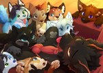 amber_eyes animal_genitalia animal_penis anthro balls black_body black_fur blue_body blue_eyes blue_fur bodily_fluids brown_body brown_eyes brown_fur canine_genitalia canine_penis erection fellatio female feral fur genital_fluids genitals green_eyes grey_body grey_fur group hand_on_head hand_on_leg heterochromia knot looking_at_another looking_pleasured male male/female male/male oral orange_body orange_fur pawpads paws penile penis purple_eyes red_body red_fur sex tan_body tan_fur tongue tongue_out white_body white_fur skyvo anouk_blamore brielle_(wolffylegend) ester_(royalfang) hiona ithilwen_galanodel kael_(beleynn) lima_(lunarmagic) reya_(soulwolven) rusty_(ragnar9th) canid canine canis coyote fox mammal wolf absurd_res hi_res